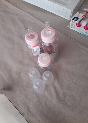 wee bady Pembe Pastel Bebek Biberonları Seti - Görsel 6