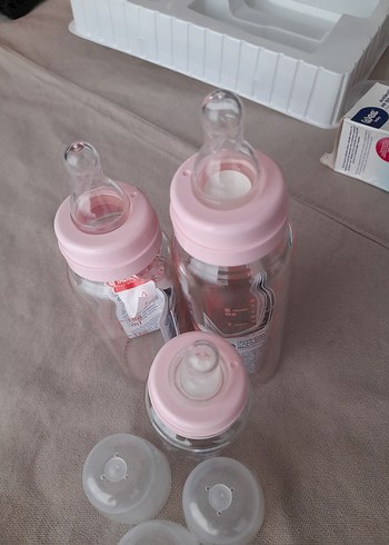 wee bady Pembe Pastel Bebek Biberonları Seti - Görsel 7