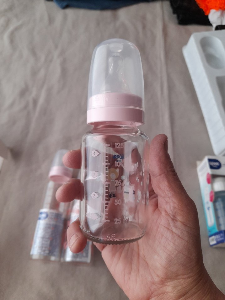 wee bady Pembe Pastel Bebek Biberonları Seti - Görsel 5