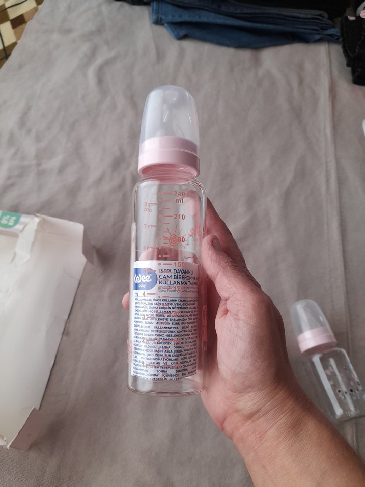 wee bady Pembe Pastel Bebek Biberonları Seti - Görsel 3