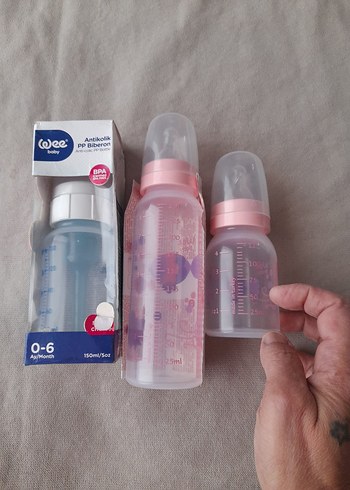 wee bady Pembe Bebek Biberon Seti 0-6 Ay - Görsel 5