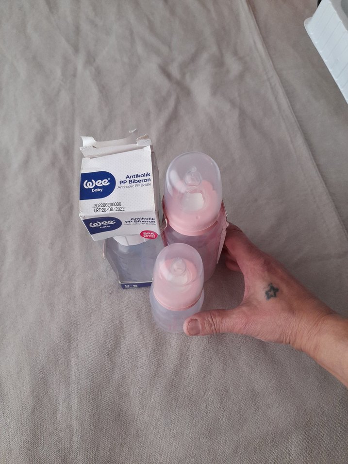 wee bady Pembe Bebek Biberon Seti 0-6 Ay - Görsel 4