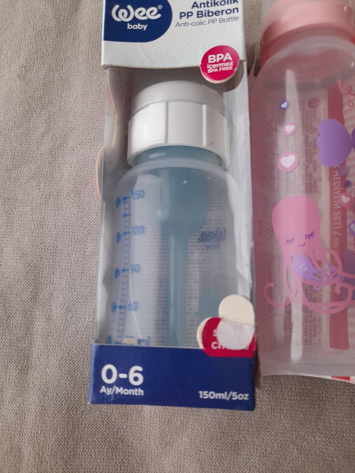 wee bady Pembe Bebek Biberon Seti 0-6 Ay - Görsel 2