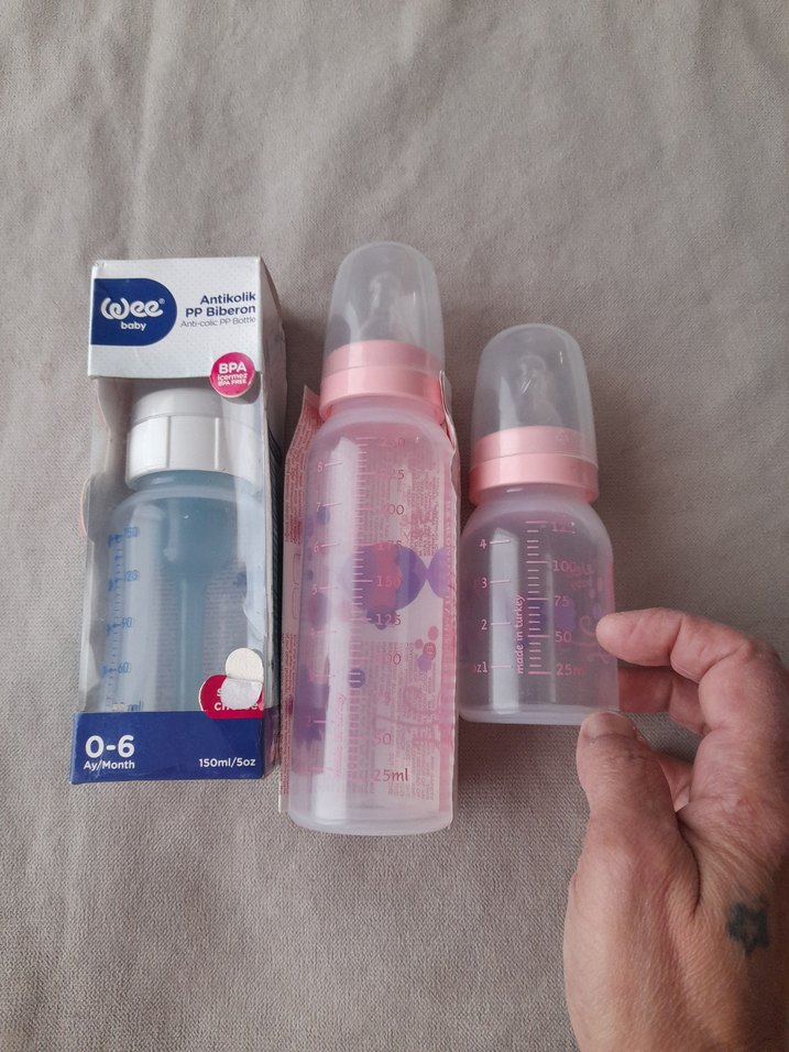 wee bady Pembe Bebek Biberon Seti 0-6 Ay - Görsel 5