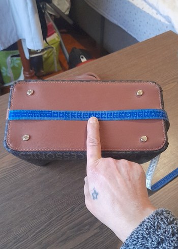 Kahverengi Baskılı Kadın Omuz Çantası - Görsel 5