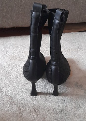 Siyah Triko Topuklu Kadın Bot - Görsel 5