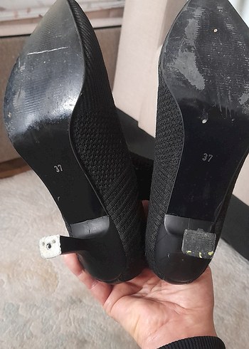 Siyah Triko Topuklu Kadın Bot - Görsel 4