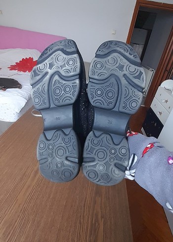 Siyah Elastik Spor Kadın Sneakers - Görsel 4