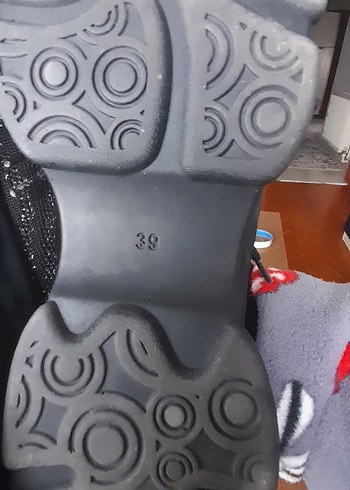 Siyah Elastik Spor Kadın Sneakers - Görsel 3