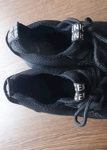 Siyah Elastik Spor Kadın Sneakers - Görsel 7