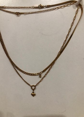 Beden Çelik Minimalist Gold Zincir Detaylı Kadın Kolye