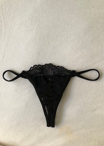 Siyah Dantel Goth Tanga