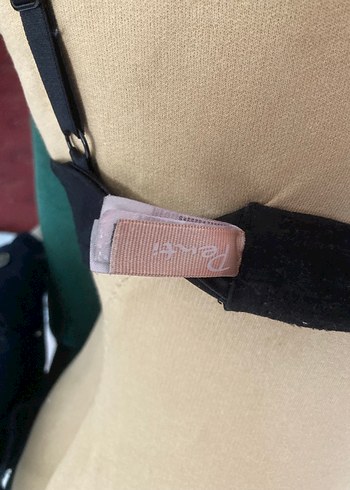 Siyah Minimalist Goth Sütyen - Görsel 2