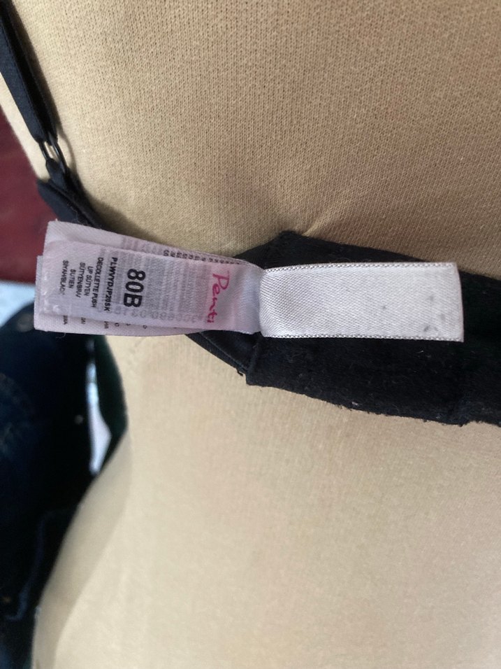 Siyah Minimalist Goth Sütyen - Görsel 3