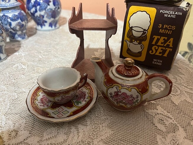 Antika Çin Dekoratif Mini Çay Set