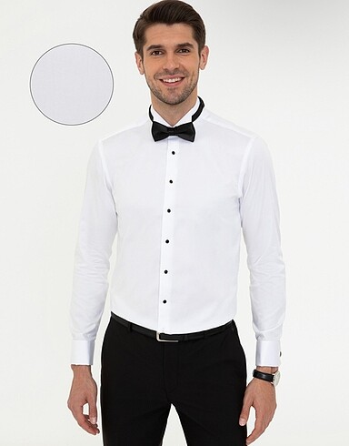 Pierre Cardin Erkek Slim Fit Smokin Gömlek