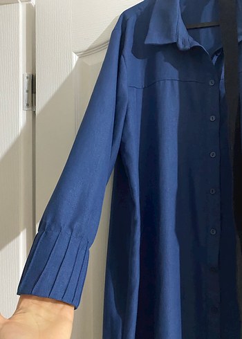 Lacivert Uzun elbise - Görsel 3