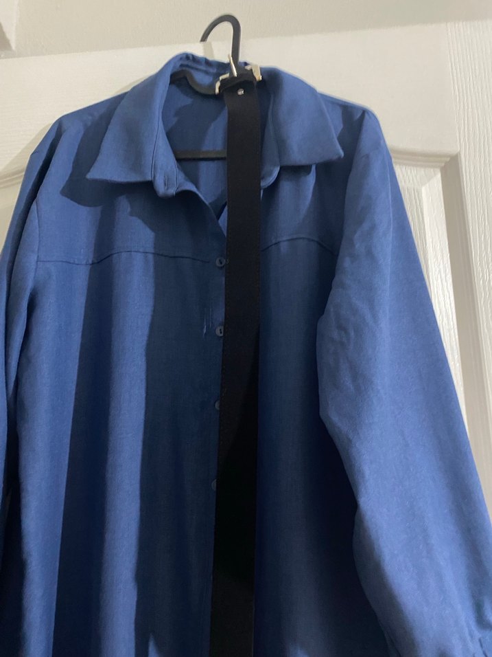 Lacivert Uzun elbise - Görsel 2