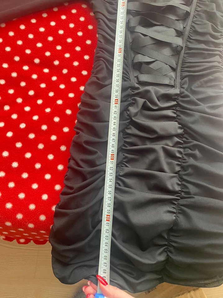 Siyah Fırfırlı Gotik Mini Elbise - Görsel 3