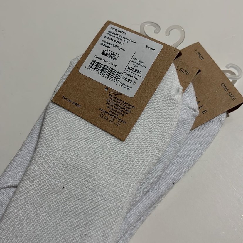 Aeropostale Beyaz Erkek Çorap Seti - Görsel 3