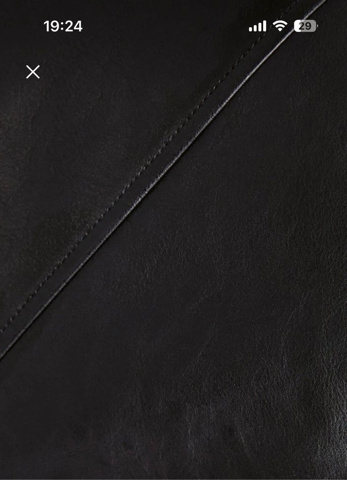 Kadın Siyah Kemerli Kısa Deri Biker Ceket - Görsel 5