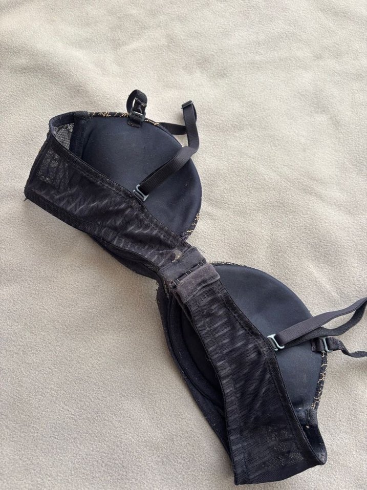 Penti Desenli Siyah Gotik Midi Sütyen - Görsel 2