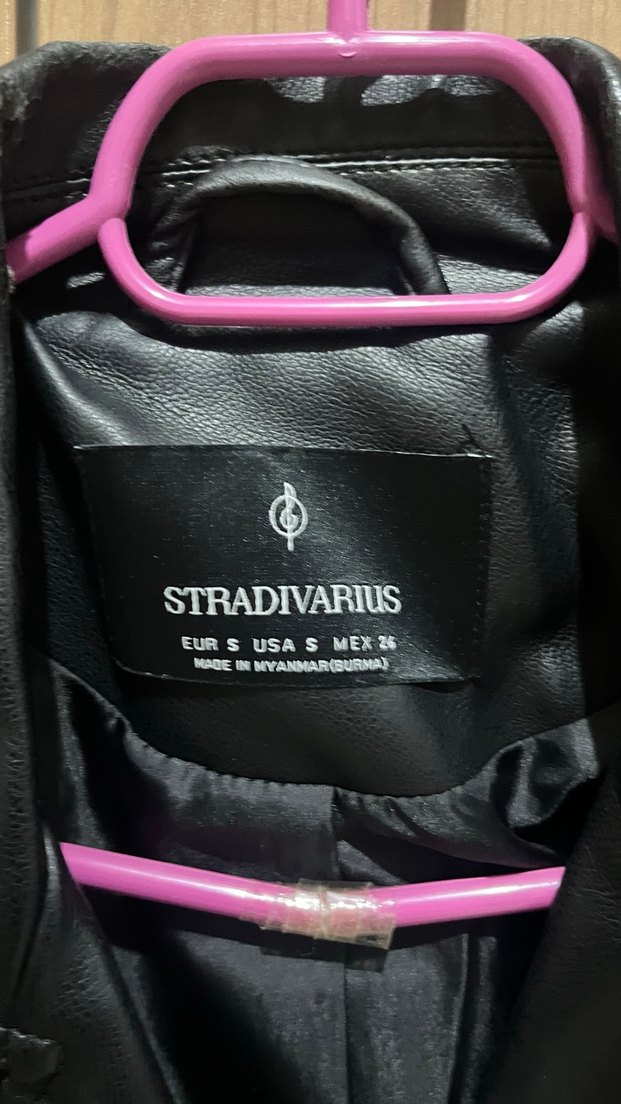 Kadın Siyah Deri Biker Ceket - Görsel 3