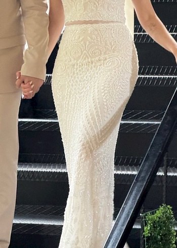 Straplez Bohem Gelinlik - Görsel 4