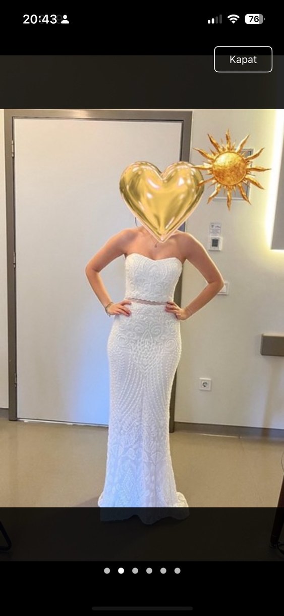 Straplez Bohem Gelinlik - Görsel 3