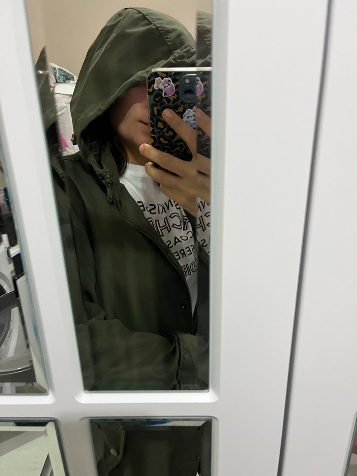 LCW Grace Düz Uzun Kollu Oversize Parka - Görsel 5