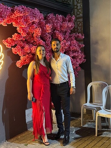 Mango kırmızı elbise