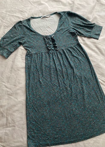 Bershka Desenli V Yaka Bershka Elbise