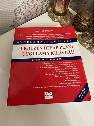 MUHASEBE TEK DÜZEN HESAP PLANI KİTABI