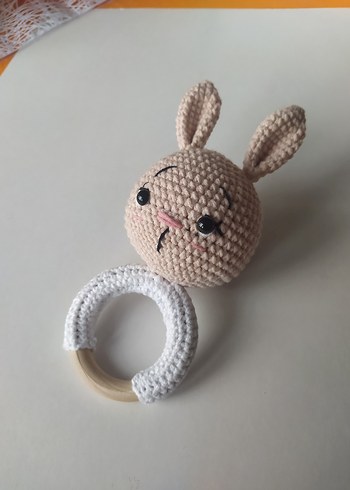 Açık Pembe Tavşanlı Diş Kaşıyıcı ve Çıngırak - Görsel 4