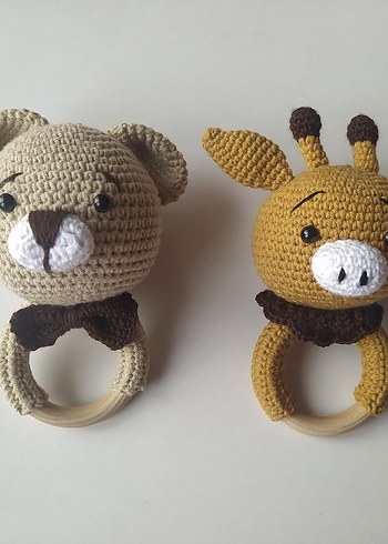 El Yapımı Ayıcık Diş Kaşıyıcı Oyuncak ve Çıngırak - Görsel 4