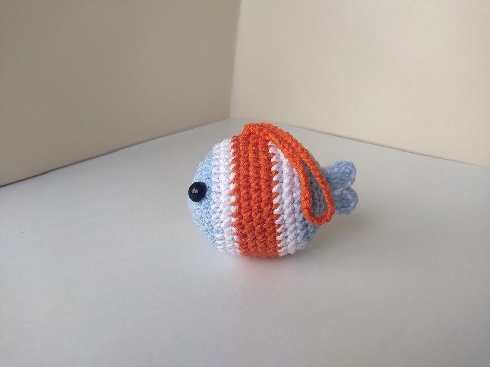 Örgü Balık Anahtarlık Süsü - Görsel 4