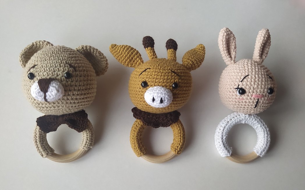 Renkli Zürafa Diş Kaşıyıcı ve Çıngırak - Görsel 5