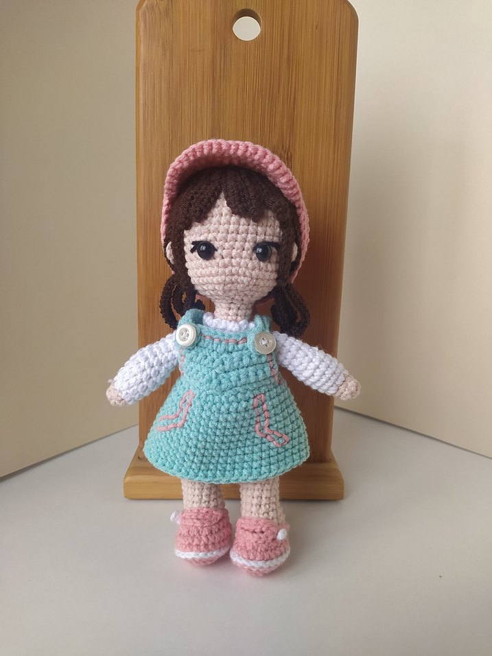 Pastel Renkli Örgü Bebek - Görsel 2