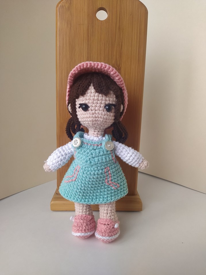 Pastel Renkli Örgü Bebek - Görsel 4