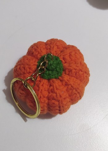 Turuncu Örgü Kabak Anahtarlık - Görsel 2