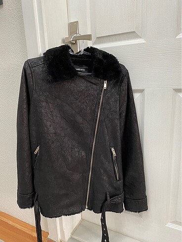 Stradivarius İçi kürklü biker ceket