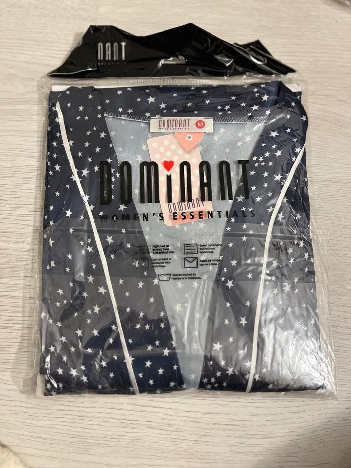 Satinella Siyah Baskılı Uzun Kadın Sabahlık - Görsel 2