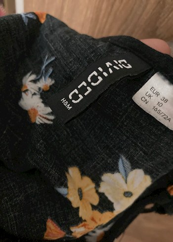 Siyah Çiçek Desenli Askılı Kadın Tulum - Görsel 2