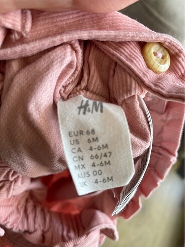 6 Ay Beden H&M bebek salopet