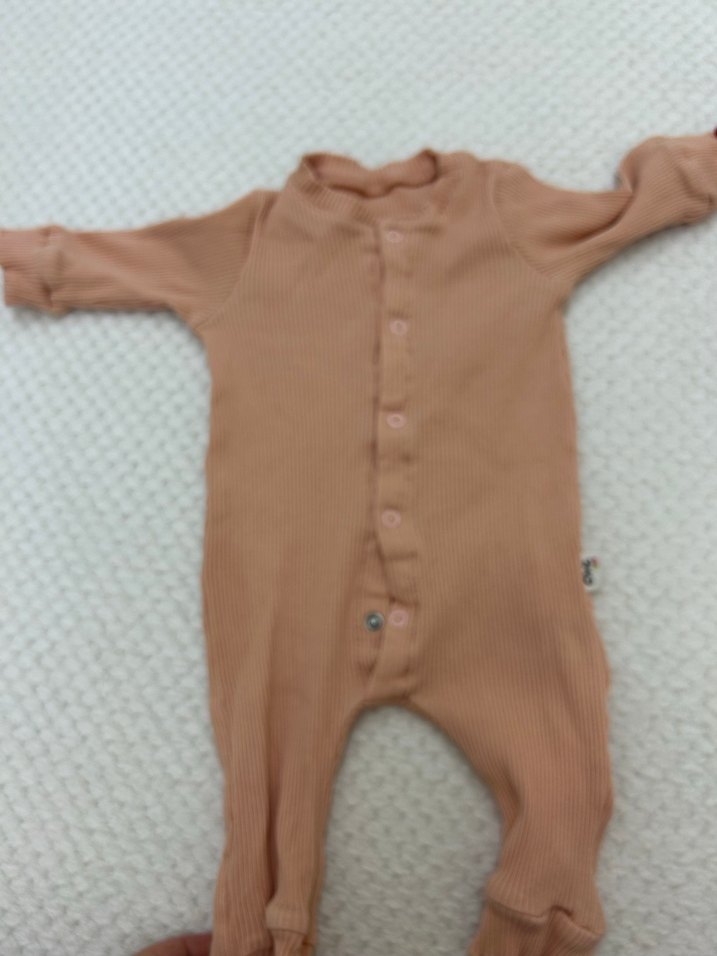 Düğmeli Bebek Kız Tulum - Bej - Görsel 4