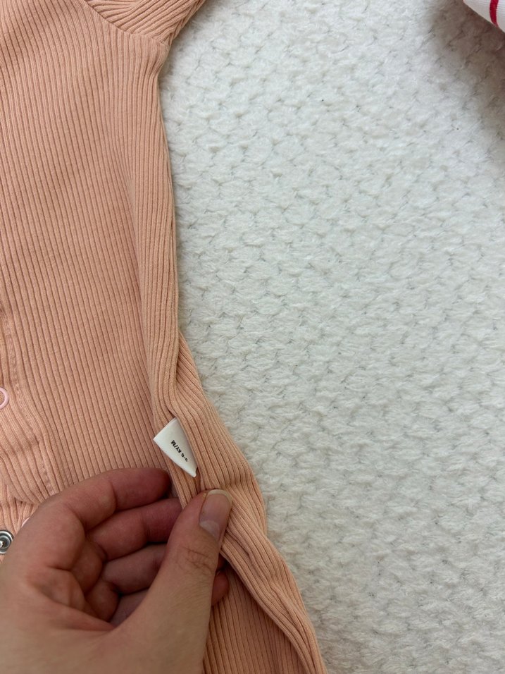 Düğmeli Bebek Kız Tulum - Bej - Görsel 2