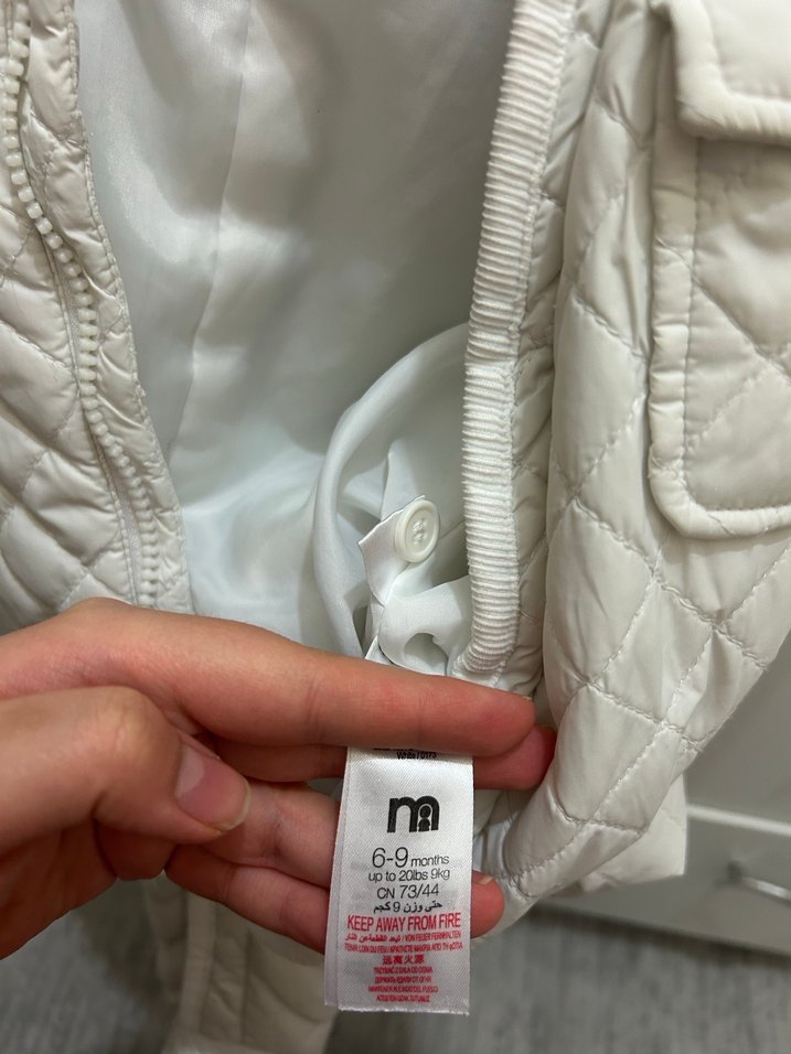 Bebek Kız Beyaz Kapitone Tulum - Görsel 4