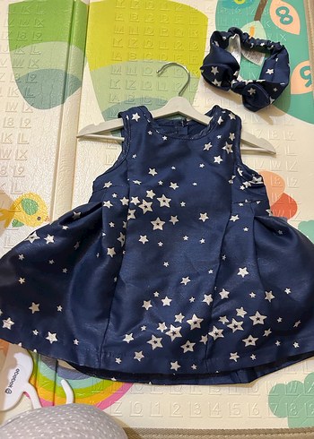 Kız Çocuk Lacivert Yıldızlı Elbise - Görsel 2