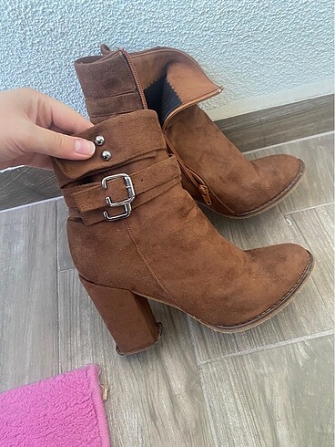 Taba süet az kullanılmış cizme