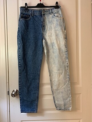 Çift renk kot pantalon